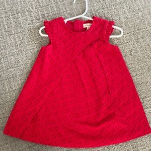 Catimini Red Eyelet dress NWT 18months Christmas holiday